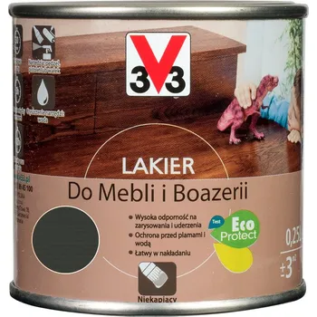 Lak na dřevo V33 Lak na nábytek a obložení Grafit Matný 0,25L
