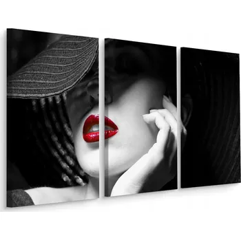 Obraz Obraz Tryptych ŽENA v Klobouku 3D Efekt 180x120