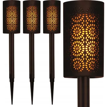 Venkovní osvětlení Solární zahradní lampa LED TORCH 4x efekt oheň, plamen