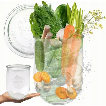 Sklenice Sklenice WECK / skleněná víčka zavařovací sklenice 1l 1062ml TULIPÁN