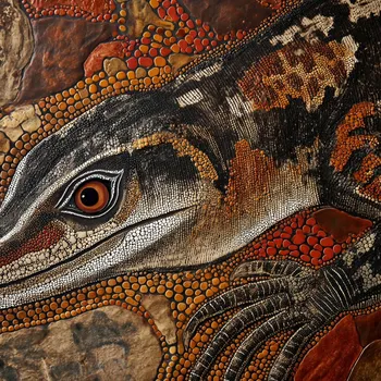 Plakát Plakát Oko Ještěrky bez rámu 70 x 70 cm