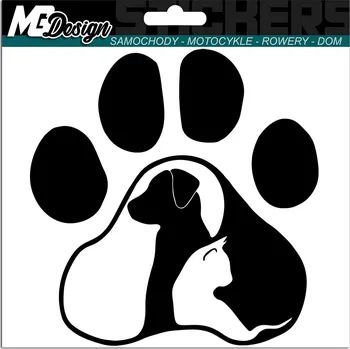 Samolepicí dekorace na vozidlo SAMOLEPKA na auto TLAPKA PES KOČKA ZVÍŘATA 15x14