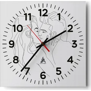 Hodiny Kuchyňské nástěnné hodiny 30x30 Grafika Skleněné hodiny do obýváku Moderní Tiché