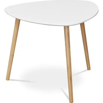 Konferenční stolek Konferenční stůl DEGAS II — masiv, MDF, přírodní / bílá