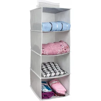 Organizér oblečení Závěsný vertikální organizér do skříně na ručníky a oblečení 29X24X64CM