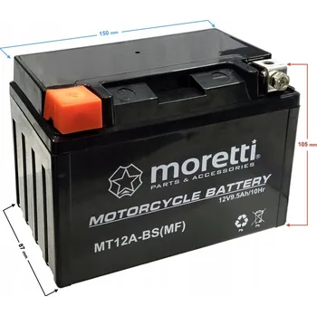 Motobaterie AKUMULÁTOR ZELOVÝ 12V 9,5AH YT12A-BS MORETTI