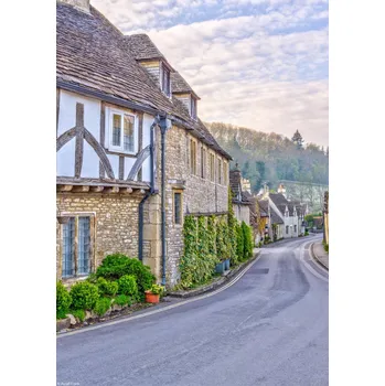 Obraz Plakát Kamenné domky bez rámu 21 x 29,7 cm