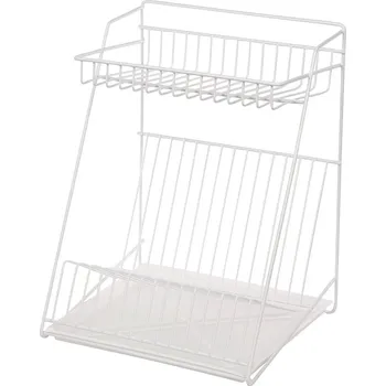 Odkapávač na nádobí Altom Dvoupatrový odkapávač 30 x 26 x 30 cm bílý