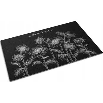 Rohožka Dekorativní venkovní rohožka, protiskluzová Květy Heliotropu 90x60
