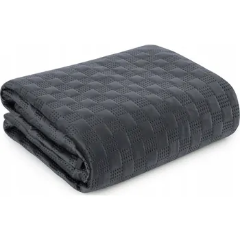 Prostěradlo Přehoz na postel Eurofirany velur 200 cm x 220 cm šedý