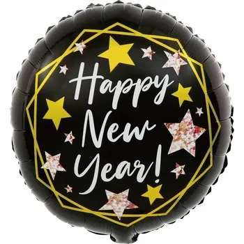 Balónek Balónky Balón Kulatý Šťastný Nový Rok Silvestr 2024 Rok 45 cm