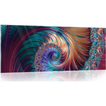 Obraz Skleněný obraz ABSTRAKCE tunel 3D 125x50 cm