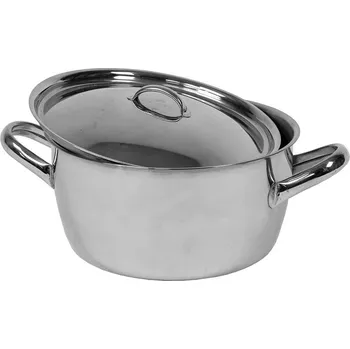 Kempingové nádobí Hrnec 18 cm s poklicí nerezový 2 litry