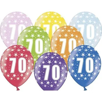 Balónek Latexové balónky PartyDeco 70. narozeniny 30 cm 50 ks
