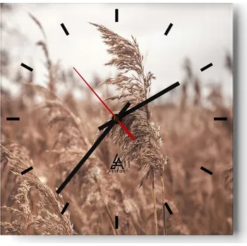 Hodiny Velké nástěnné hodiny 40x40 Krajina Skleněné hodiny Tiché