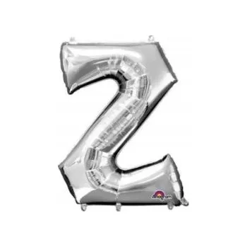 Balónek Fóliový balónek Písmeno "Z" stříbrný 63x83 cm