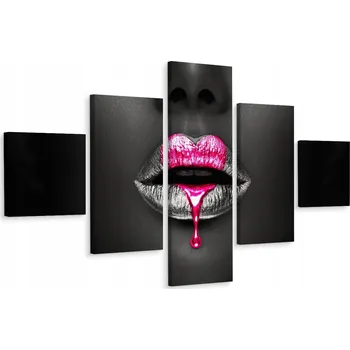 Obraz Vícedílný obraz Růžovo-stříbrné RTY Dekorace 200x120