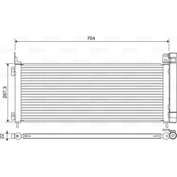 Výparník klimatizace Kondenzátor, klimatizace VALEO 822619