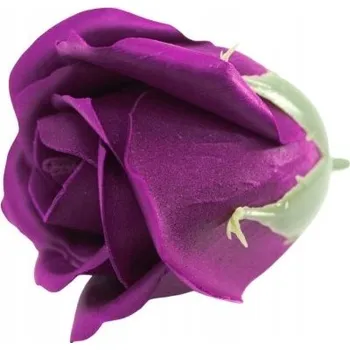 umělá květina MÝDLOVÁ RŮŽE do koupele kytice TMAVĚ FIALOVÉ okvětní lístky dárek