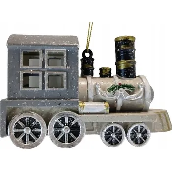Vláček a vláčkodráha OZDOBA LOKOMOTIVA VLAK 12X4,5X8 CM