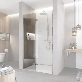 Mereo Fixní sklo, Novea, 54,50 cm, chrom ALU, sklo Čiré, L/P provedení CK10411PD