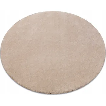 Koberec MĚKKÝ SILNÝ KOBEREC kruh 100 cm HVĚZDA béžový 89083