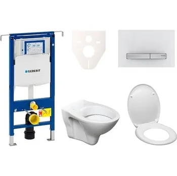 Klozet Cenově zvýhodněný závěsný WC set Geberit do lehkých stěn / předstěnová montáž+ WC S-Line S-line Pro 111.355.00.5ND8