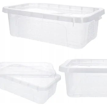 Úložný box Krabička MSprestige plastová bezbarvá s víkem o objemu 4,5 l