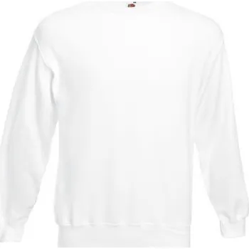 Pánská mikina Fruit of the Loom Pánská klasická mikina Set-in Sweat přes hlavu 80% bavlna Barva: Bílá, Velikost: 4XL F324