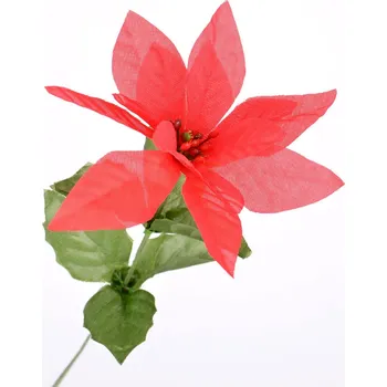 Vánoční dekorace Vánoční hvězda jednoduchá 50 cm červená