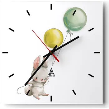 Hodiny Nástěnné hodiny do kuchyně 30x30 Pro Děti Stylové hodiny na skle Loft Tiché