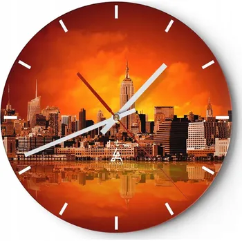 Hodiny Nástěnné hodiny do kuchyně 30x30 Jork Skleněné hodiny do obýváku Tiché