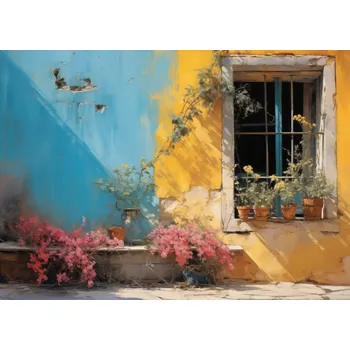 Plakát Plakát Slunečná Ulice bez rámu 70 x 50 cm