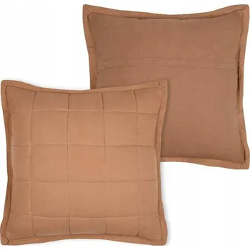 Polštář Dekorativní Polštář ELLIE 45x45cm prošívaný bavlna polštář camel žluté barvy BOHO