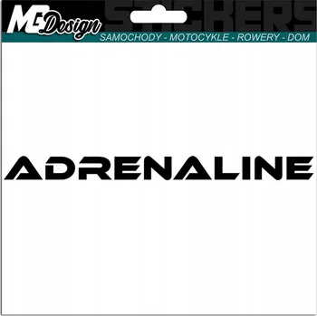 Samolepicí dekorace na vozidlo NÁLEPKA na auto NÁPIS ADRENALIN Adrenalina 19,5x1,5
