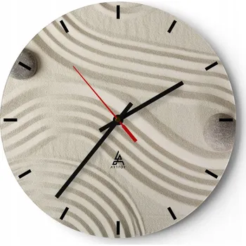Hodiny Nástěnné hodiny do kuchyně 30x30 Abstrakce Skleněné hodiny do obýváku Tiché