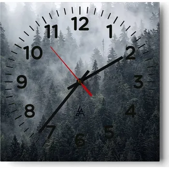 Hodiny Nástěnné hodiny do obýváku 40x40 Krajina Bezhluczne Skleněné hodiny Tiché