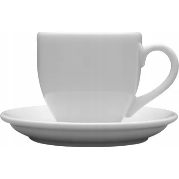 LUBIANA AMERYKA Šálek S Podšálkem na Kávu Čaj Bílý 100 ml 11 cm