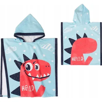 Dětské pončo Ručník s kapucí Plážová osuška k bazénu 5–8 let