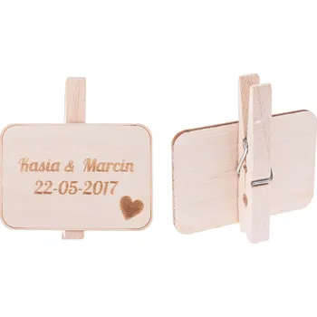 Obraz Štítek se sponou + GRAVÍROVÁNÍ sponka DÁREK svatební hostina