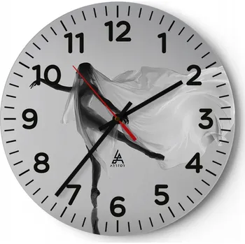 Hodiny Kuchyňské nástěnné hodiny 30x30 Žena Moderní skleněné hodiny do obýváku Tiché