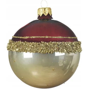 Vánoční dekorace Vánoční Koule zdobená vánoční koule 8 cm 1 ks