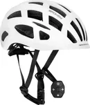 Spokey Cyklistická přilba s LED blikačkou a blinkry Pointer Pro, 55-58 cm - bílá