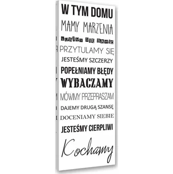 Obraz OBRAZ NA PLÁTNĚ Nápis V Tomto Domě Rodina 60x90