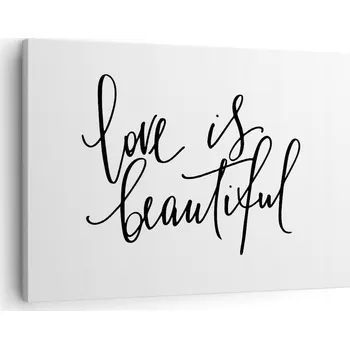 Obraz Obraz na plátně do obývacího pokoje ložnice 70x50 typografie foto obrazy na zeď