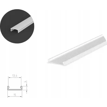 LED osvětlení LED PROFIL POVRCHOVÝ 2M BÍLÝ + MLÉČNÝ KRYT