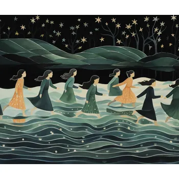 Plakát Plakát Noční Procesí bez rámu 60 x 50 cm