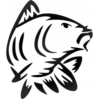 Samolepicí dekorace na vozidlo SAMOLEPKA AUTOMOBILOVÁ RYBÁŘSKÝ ŘÍZ KAPR ODRAZKA