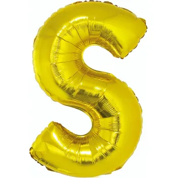 Balónek Fóliový balónek Godan, písmeno S, 100 cm (40"), zlatý