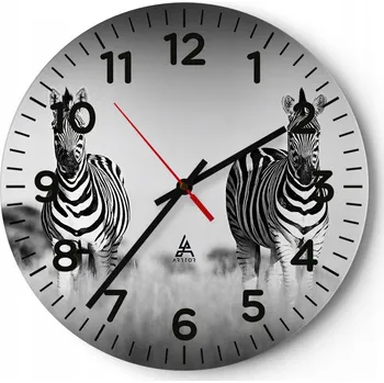Hodiny Kuchyňské nástěnné hodiny 30x30 Zvířata Moderní skleněné hodiny Obývací pokoj Tiché